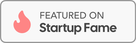 Startup Fame掲載バッジの例
